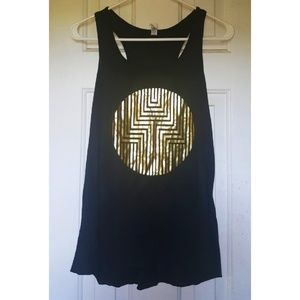 Gold Enscribed Work-Out Tank Top